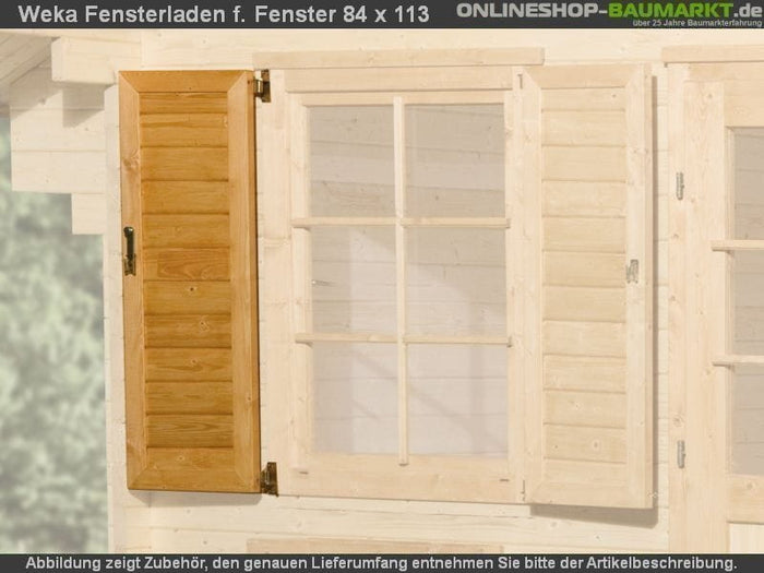 Weka Fensterladen 1-seitig für Fenster 84 x 113 cm