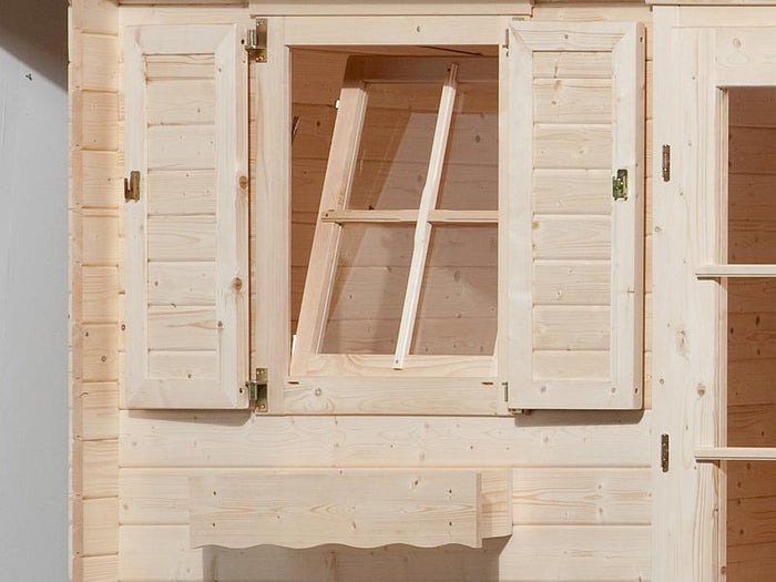 Weka Fensterladen 2-seitig für Fenster 69 x 79 cm mit Blumenkasten