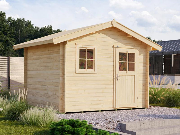 Weka Gartenhaus 107 Gr 4 Vordach 20 cm 28 mm