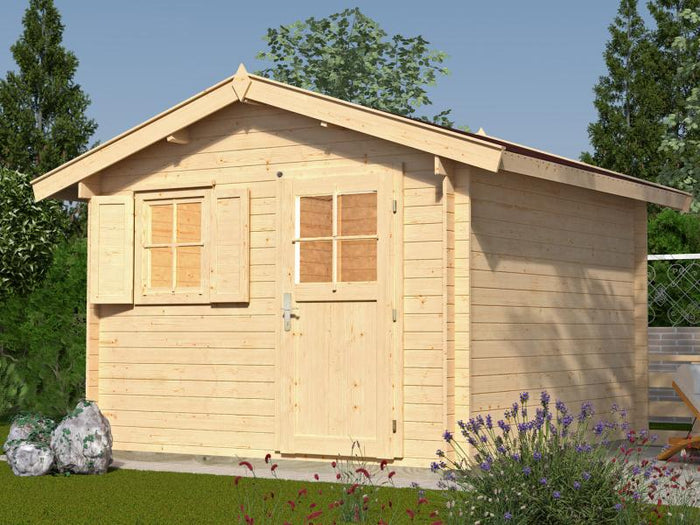 Weka Gartenhaus 107 Gr 6 Vordach 20 cm 28 mm