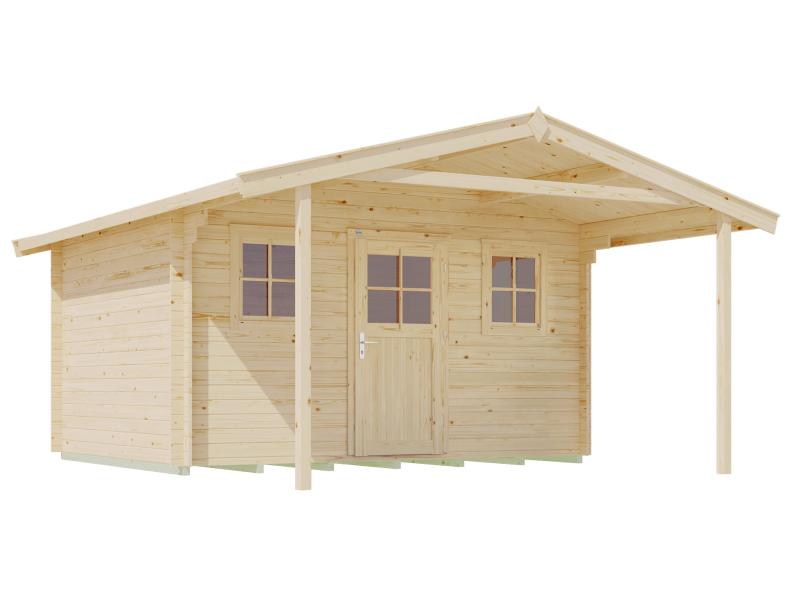 Weka Gartenhaus 110 Gr. 1 Vordach 200 cm