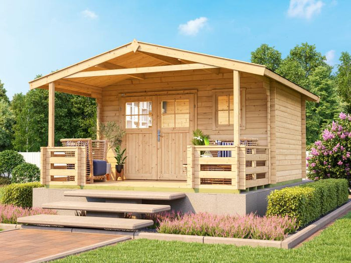 Weka Gartenhaus 110 Gr. 1 Vordach + Terrasse 200 cm