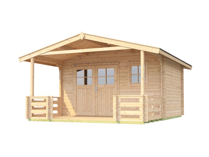 Weka Gartenhaus 110 Gr. 1 Vordach + Terrasse 200 cm