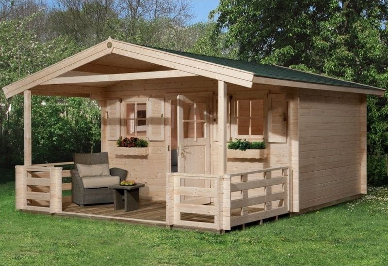 Weka Gartenhaus 110 Gr. 1 Vordach+Terrasse