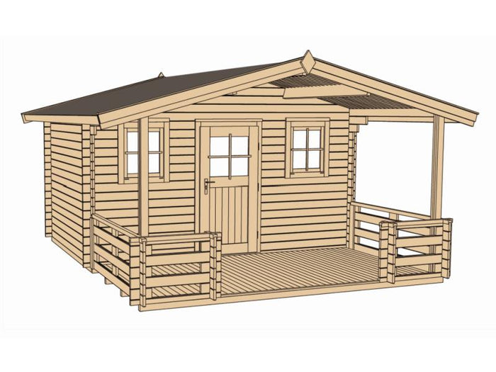 Weka Gartenhaus 110 Gr. 1 Vordach+Terrasse