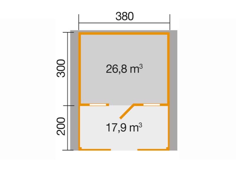 Weka Gartenhaus 110 Gr. 1 Vordach+Terrasse