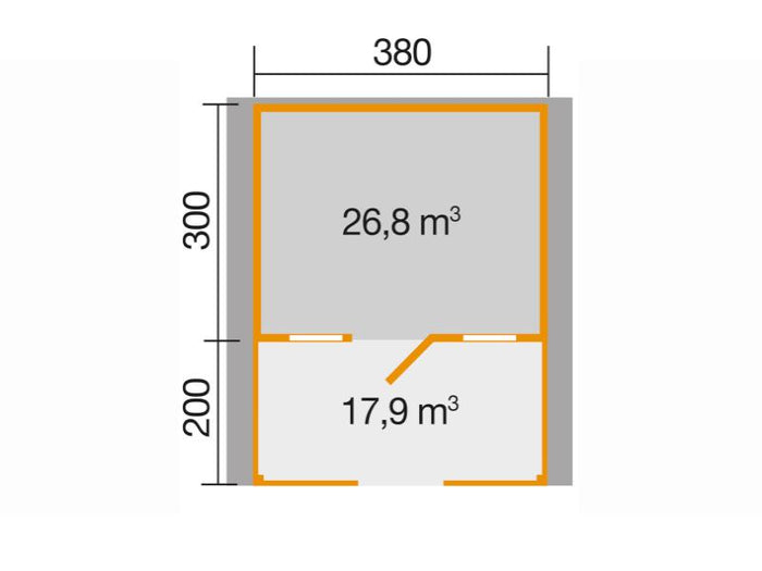Weka Gartenhaus 110 Gr. 1 Vordach+Terrasse