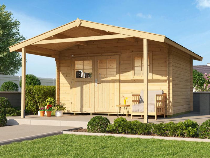Weka Gartenhaus 111 Gr. 3 Vordach 200 cm