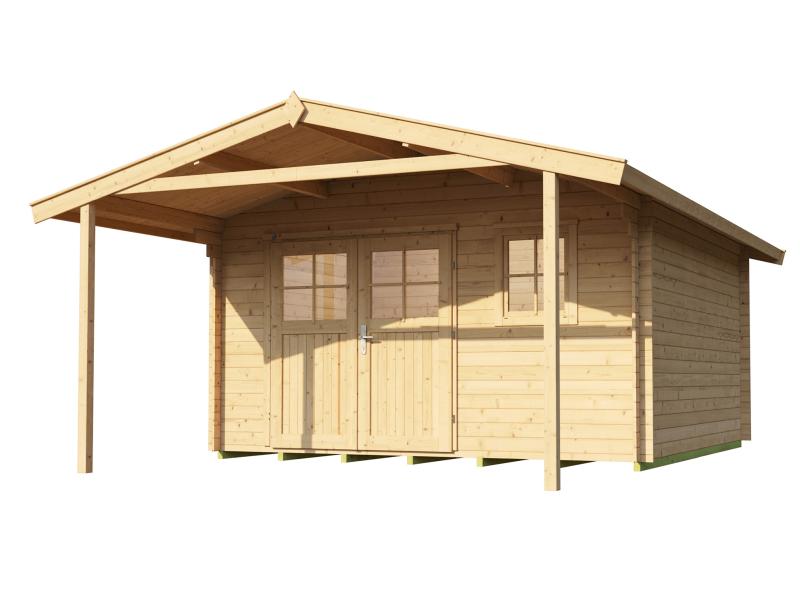 Weka Gartenhaus 111 Gr. 3 Vordach 200 cm