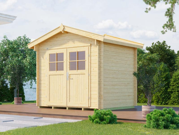 Weka Gartenhaus 112 Gr 1 Vordach 20 cm