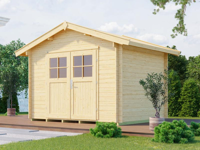 Weka Gartenhaus 112 Gr 4 Vordach 20 cm