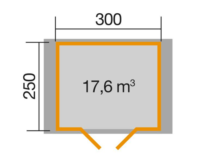 Weka Gartenhaus 112 Gr 5 Vordach 20 cm