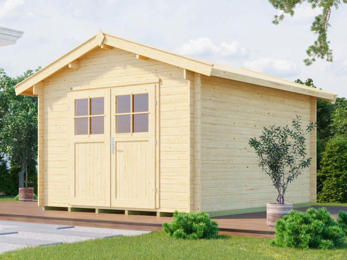 Weka Gartenhaus 112 Gr 7 Vordach 20 cm