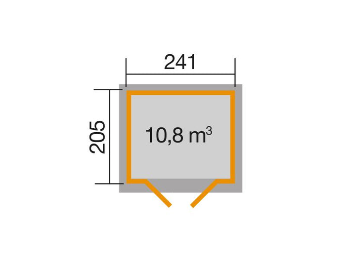 Weka Gartenhaus 122 Gr. 1 anthrazit