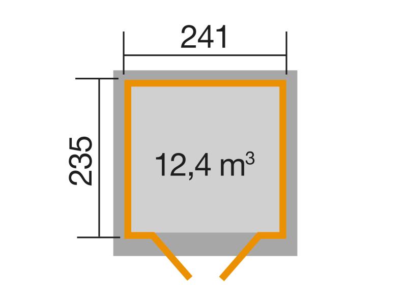 Weka Gartenhaus 122 Gr. 2 natur