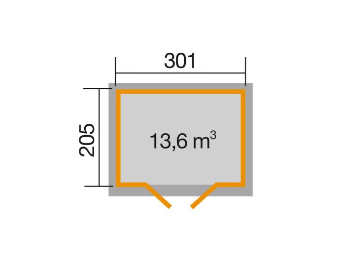 Weka Gartenhaus 122 Gr. 3 schwedenrot