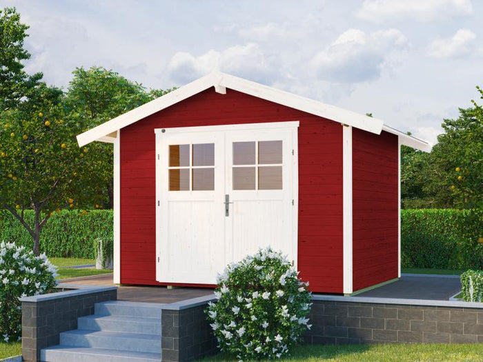 Weka Gartenhaus 122 Gr. 4 DT schwedenrot