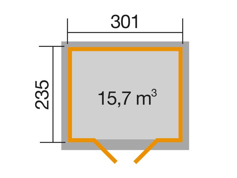Weka Gartenhaus 122 Gr. 4 DT schwedenrot