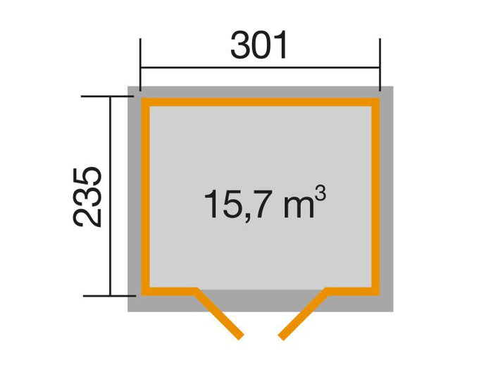 Weka Gartenhaus 122 Gr. 4 DT schwedenrot