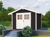 Weka Gartenhaus 122 Gr. 4 in anthrazit mit Fußboden Komplett-Set