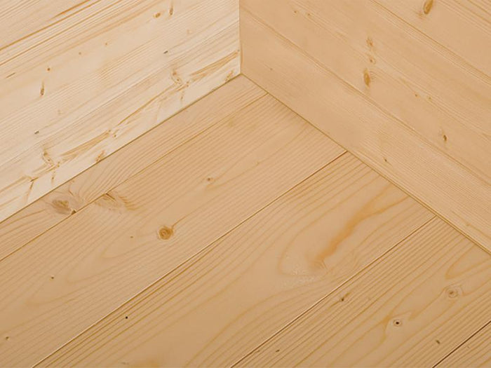 Weka Gartenhaus 122 Gr. 4 in anthrazit mit Fußboden Komplett-Set