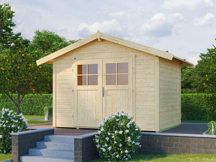 Weka Gartenhaus 122 Gr. 4 mit Fußboden Komplett-Set