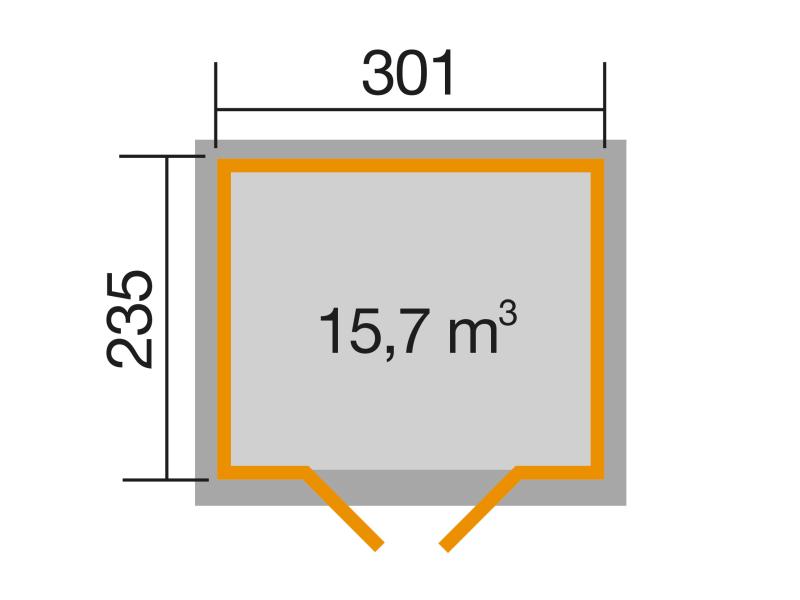 Weka Gartenhaus 122 Gr. 4 mit Fußboden Komplett-Set