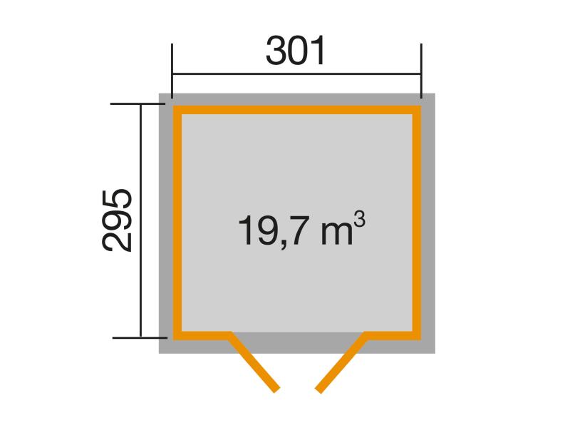 Weka Gartenhaus 122 Gr. 5 in anthrazit