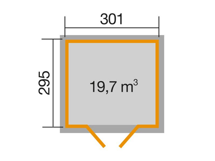 Weka Gartenhaus 122 Gr. 5 in anthrazit