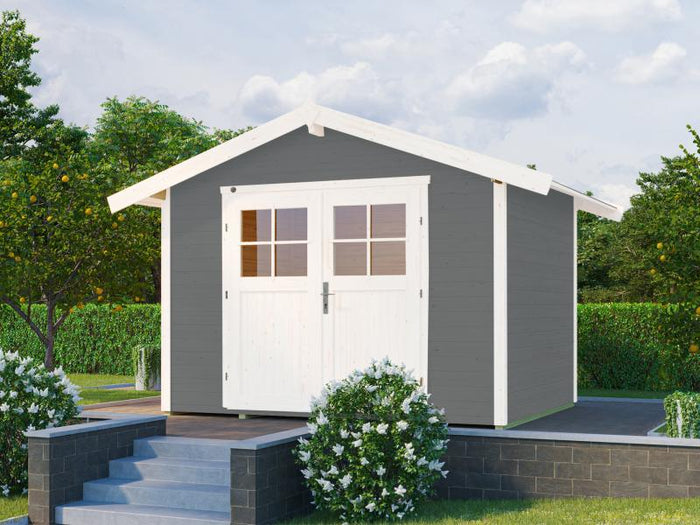 Weka Gartenhaus 122 Gr. 5 in grau 28 mm