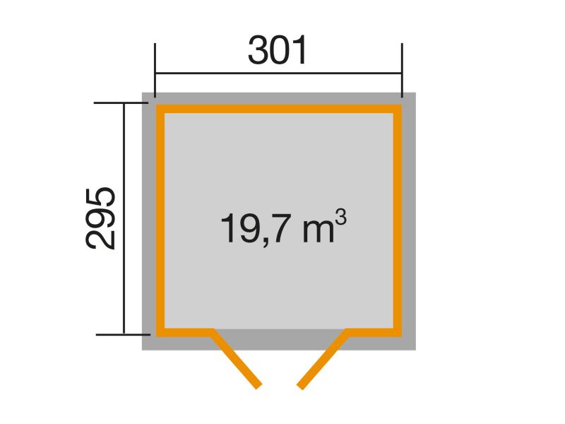 Weka Gartenhaus 122 Gr. 5 natur 28 mm