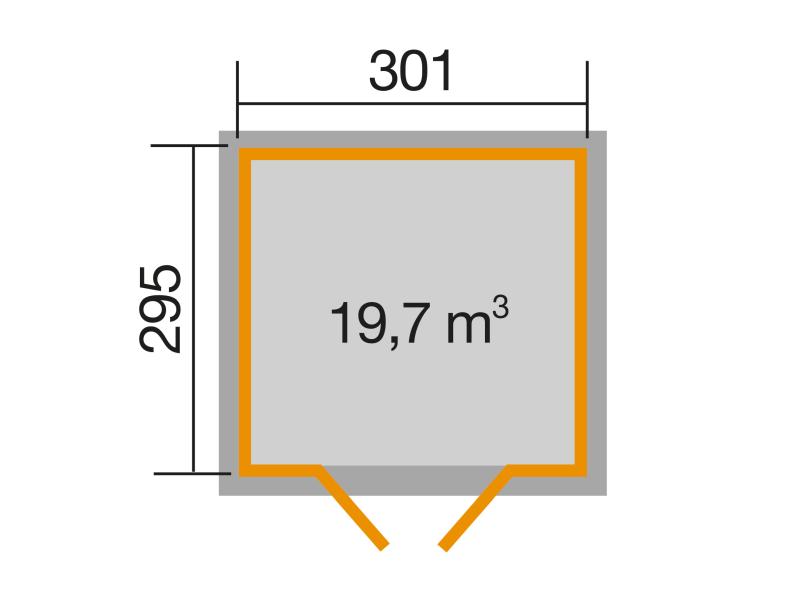 Weka Gartenhaus 122 Gr. 5 schwedenrot 28 mm