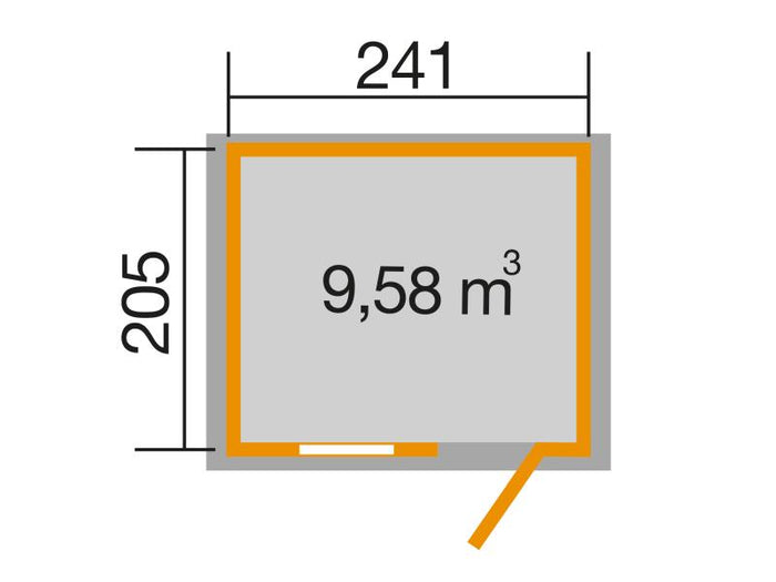 Weka Gartenhaus 123 Gr. 1 grau