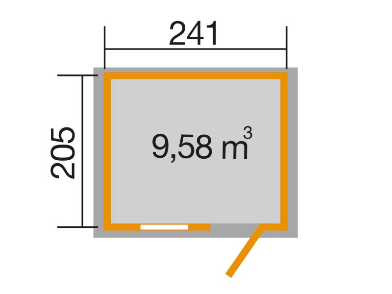Weka Gartenhaus 123 Gr. 1 natur