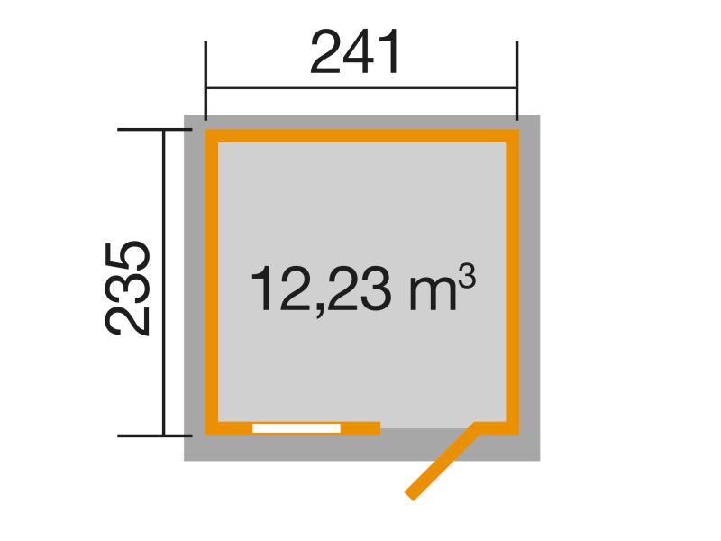 Weka Gartenhaus 123 Gr. 2 anthrazit