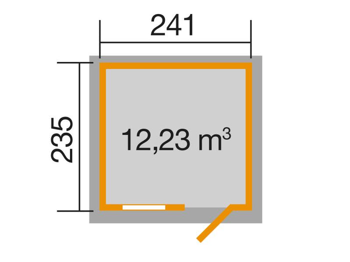 Weka Gartenhaus 123 Gr. 2 anthrazit