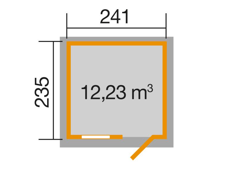 Weka Gartenhaus 123 Gr. 2 natur