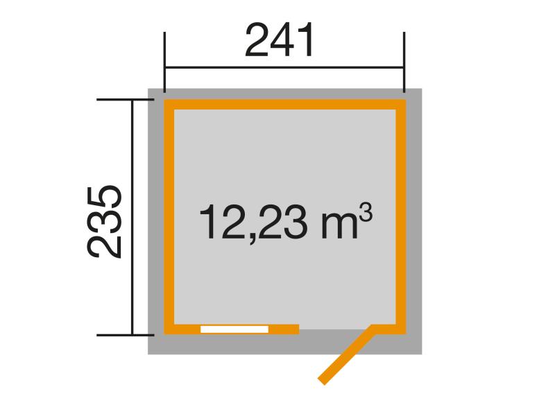 Weka Gartenhaus 123 Gr. 2 schwedenrot