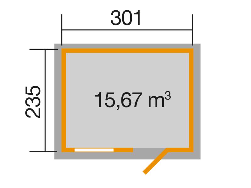 Weka Gartenhaus 123 Gr. 4 anthrazit