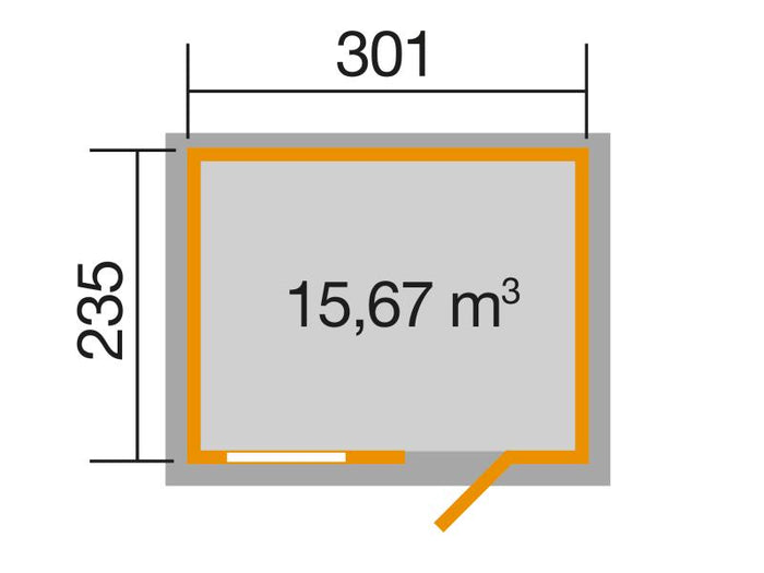 Weka Gartenhaus 123 Gr. 4 anthrazit