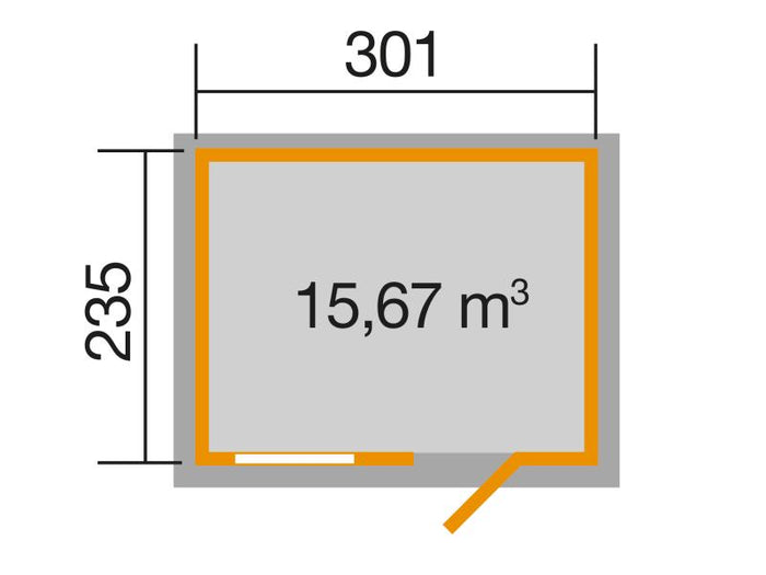 Weka Gartenhaus 123 Gr. 4 schwedenrot