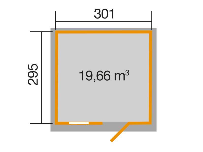Weka Gartenhaus 123 Gr. 5 natur