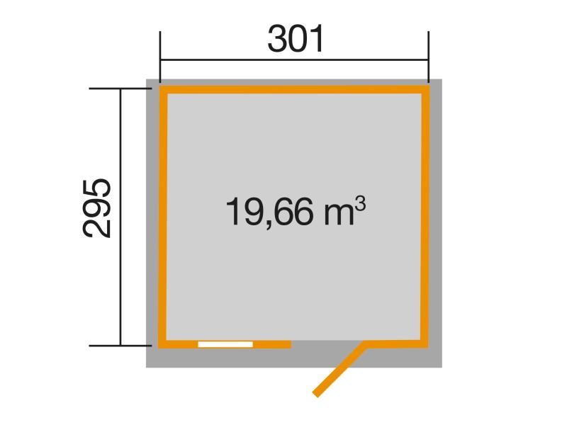 Weka Gartenhaus 123 Gr. 5 schwedenrot