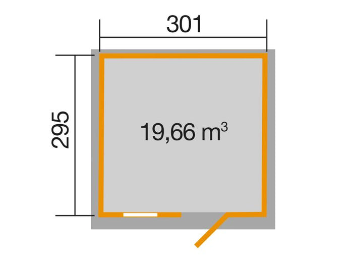 Weka Gartenhaus 123 Gr. 5 schwedenrot
