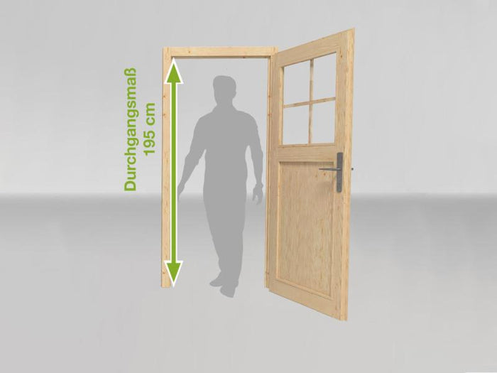 Weka Gartenhaus 126 B Plus Gr. 2 anthrazit mit Anbaudach 300 cm