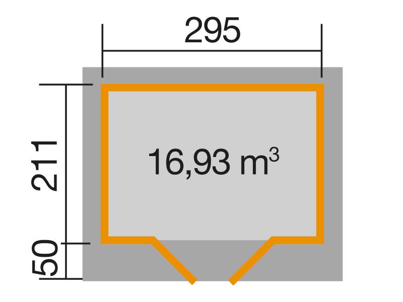 Weka Gartenhaus 126 Gr. 1 anthrazit