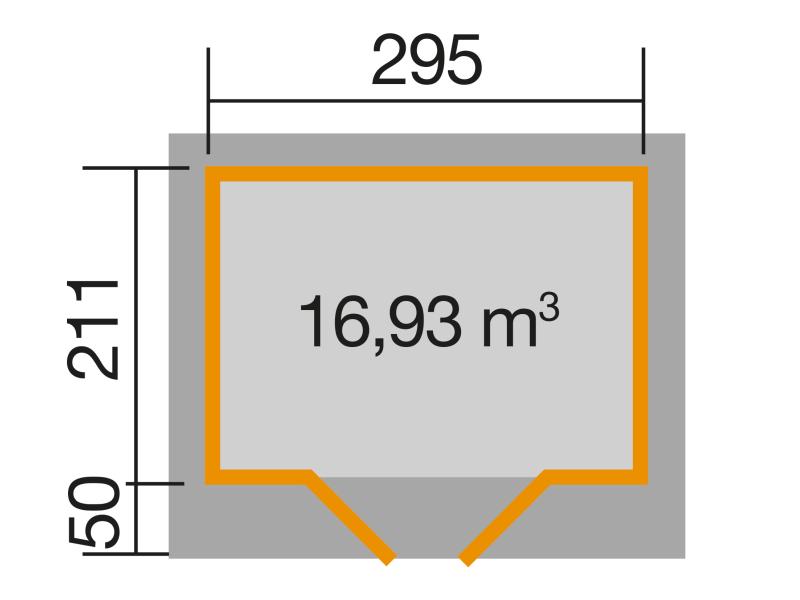 Weka Gartenhaus 126 Gr. 1 grau