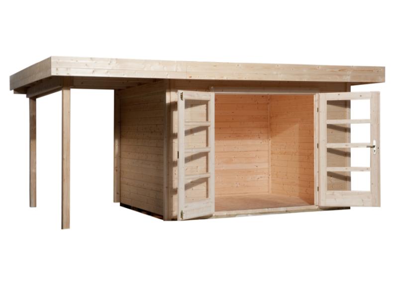 Weka Gartenhaus 126 Gr. 1 mit Anbaudach 150 cm