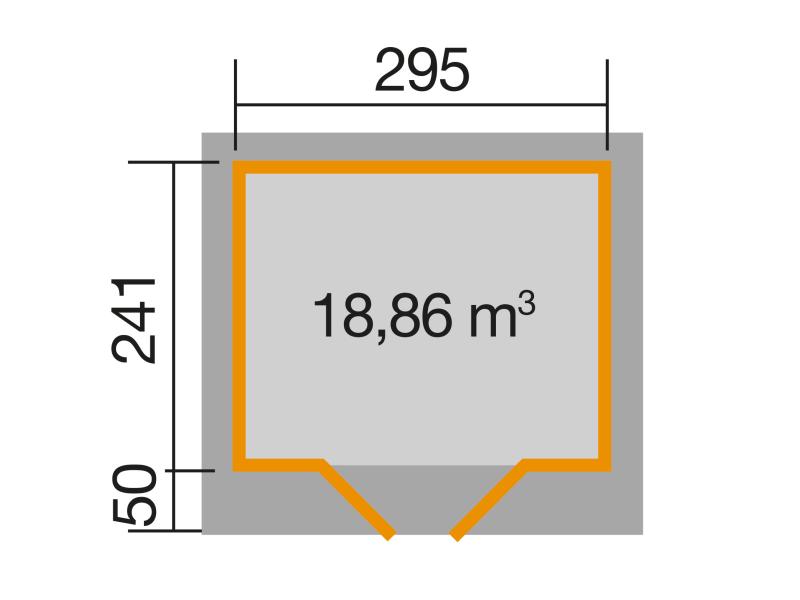 Weka Gartenhaus 126 Gr. 2 anthrazit