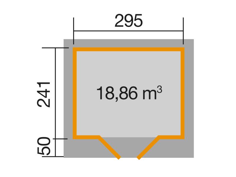 Weka Gartenhaus 126 Gr. 2 grau